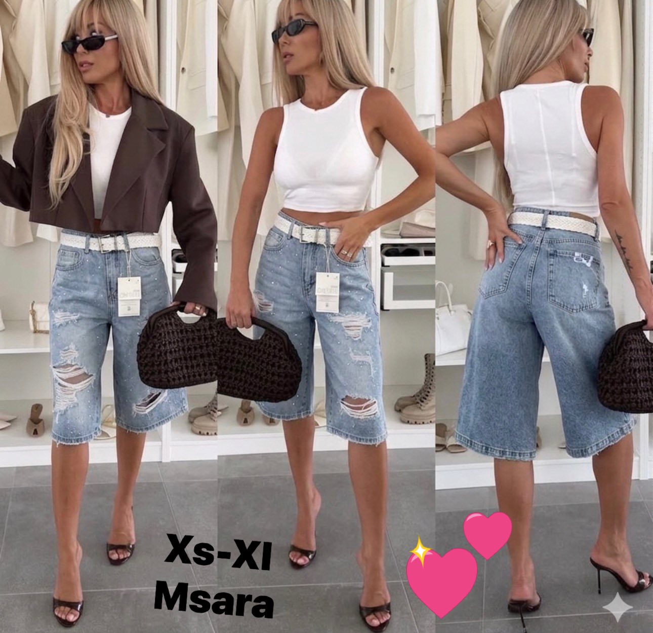 Spodenki Jeansy Damska