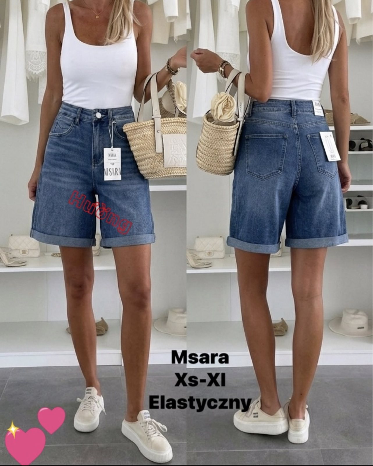 Spodenki Jeansy Damska