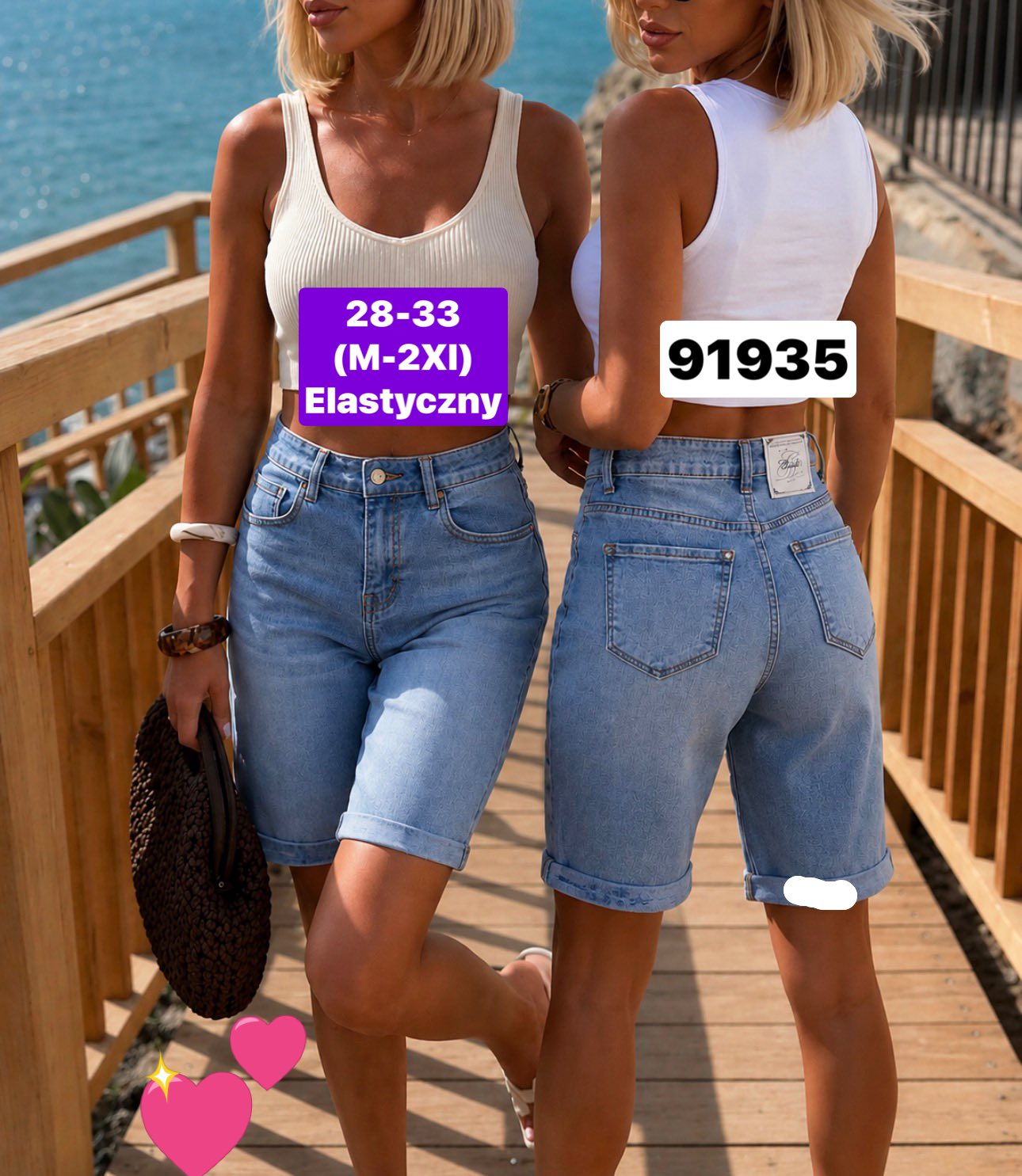 Spodenki Jeansy Damska