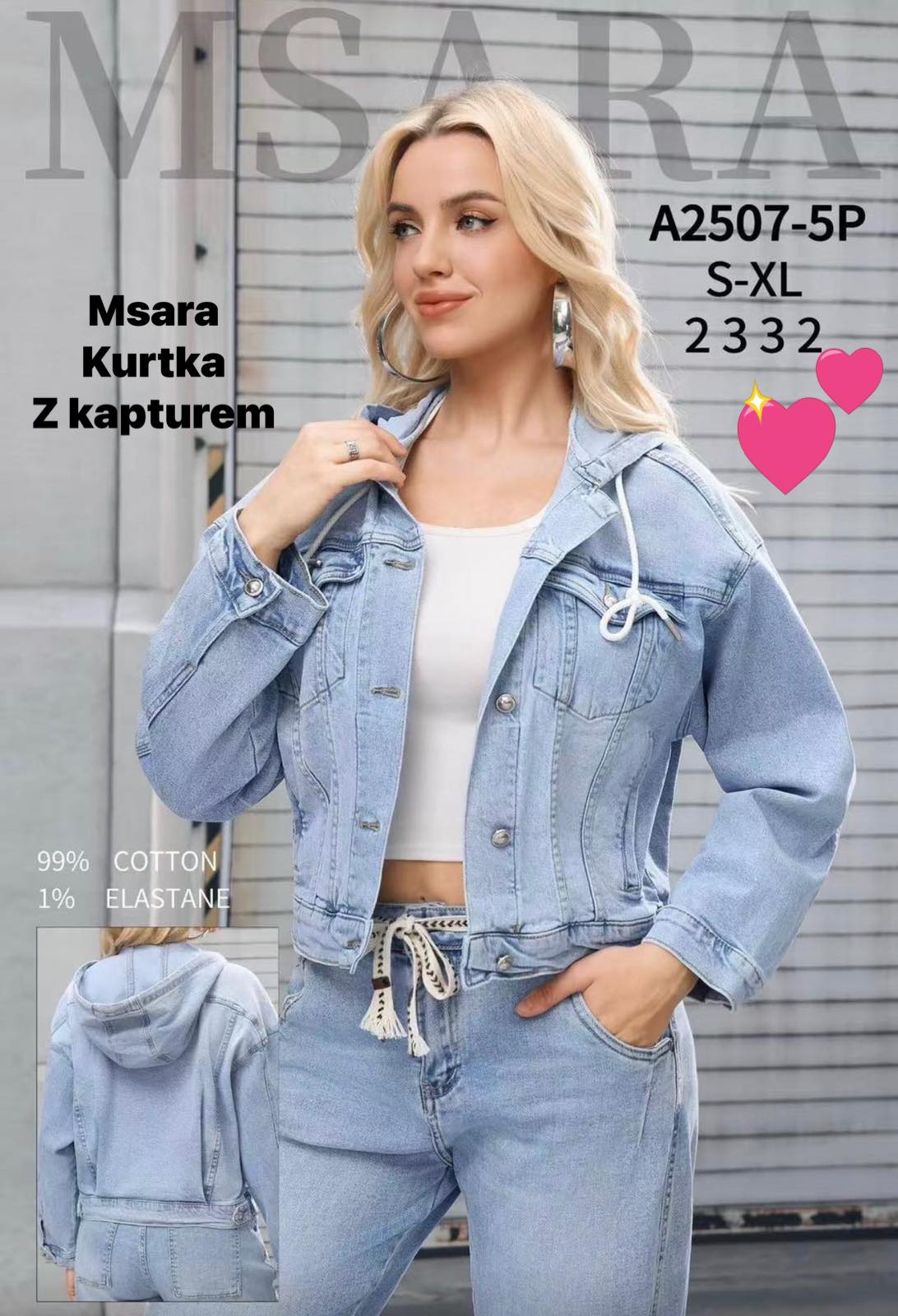 Kurtka Jeansowa Damska