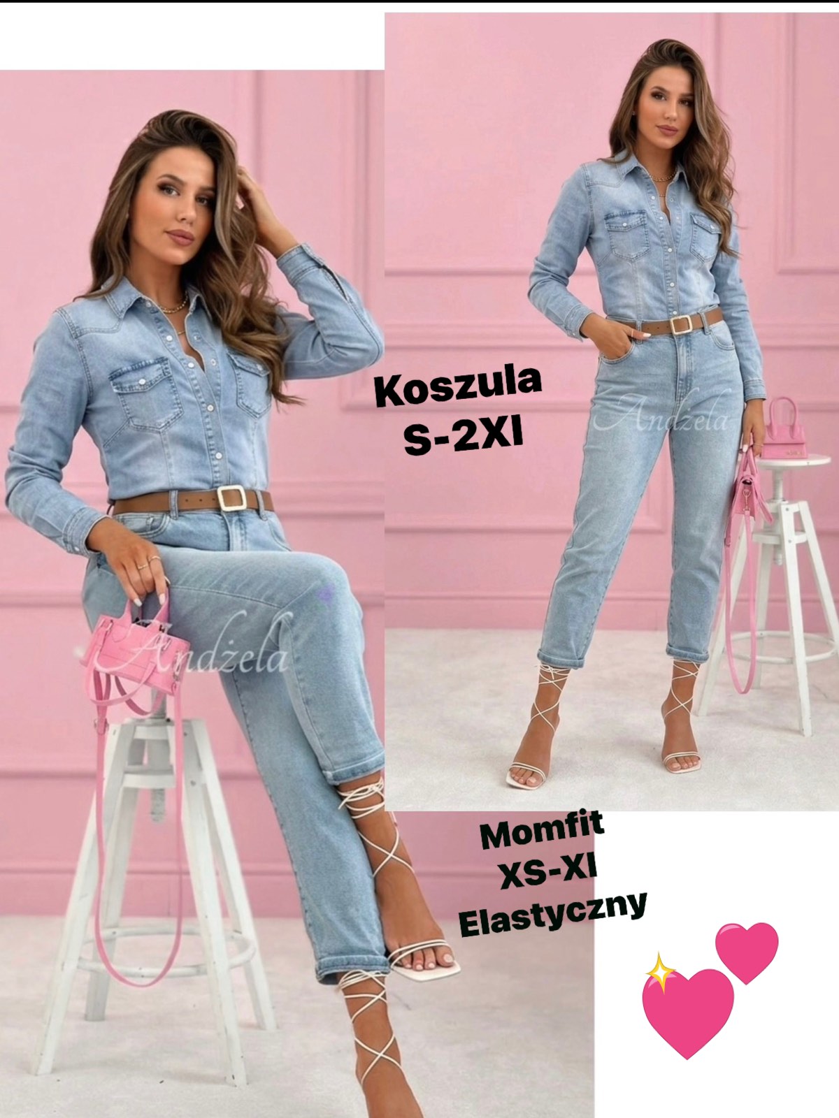 Koszula Jeansy Damska