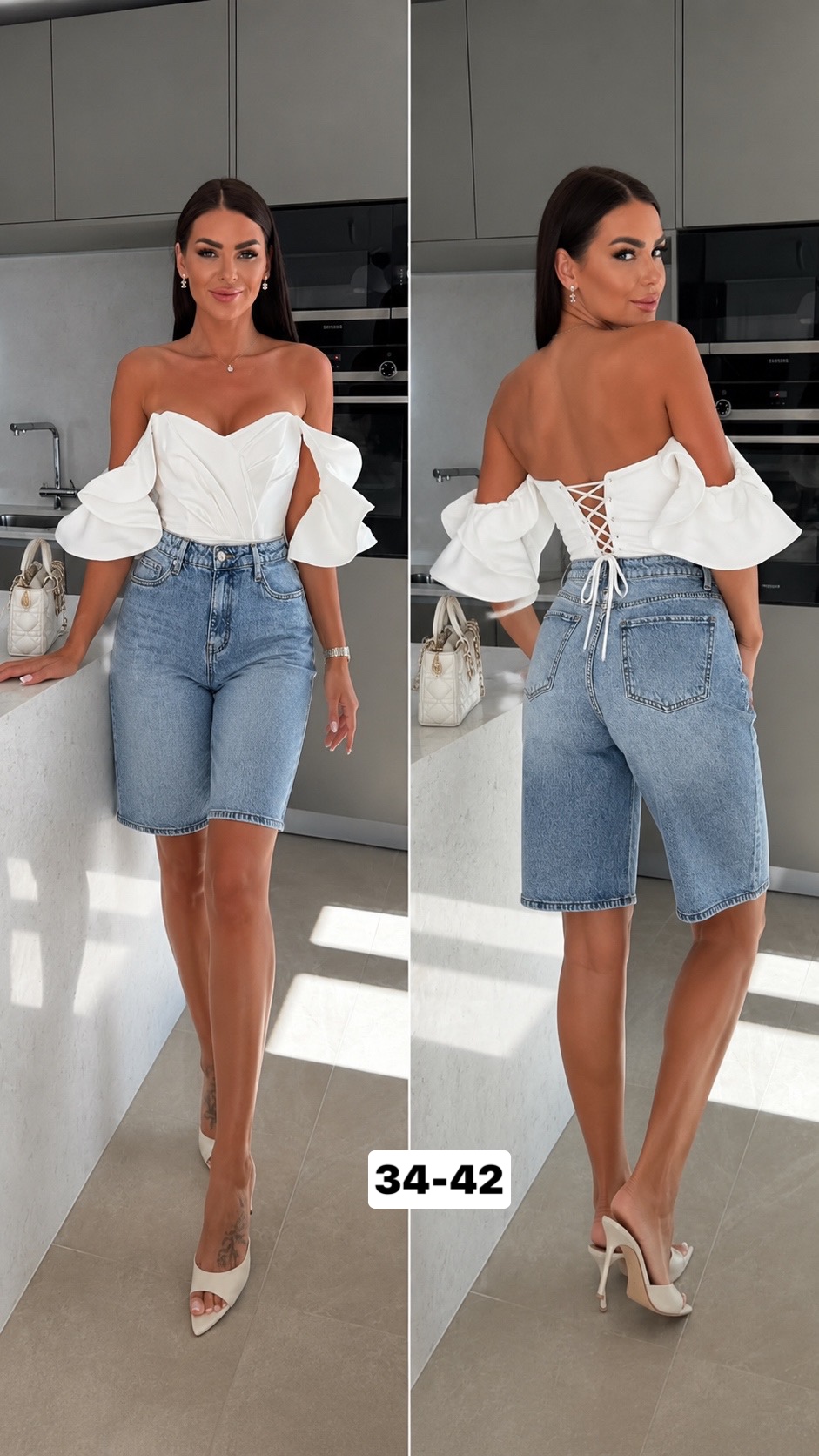 Spodenki Jeansy Damska