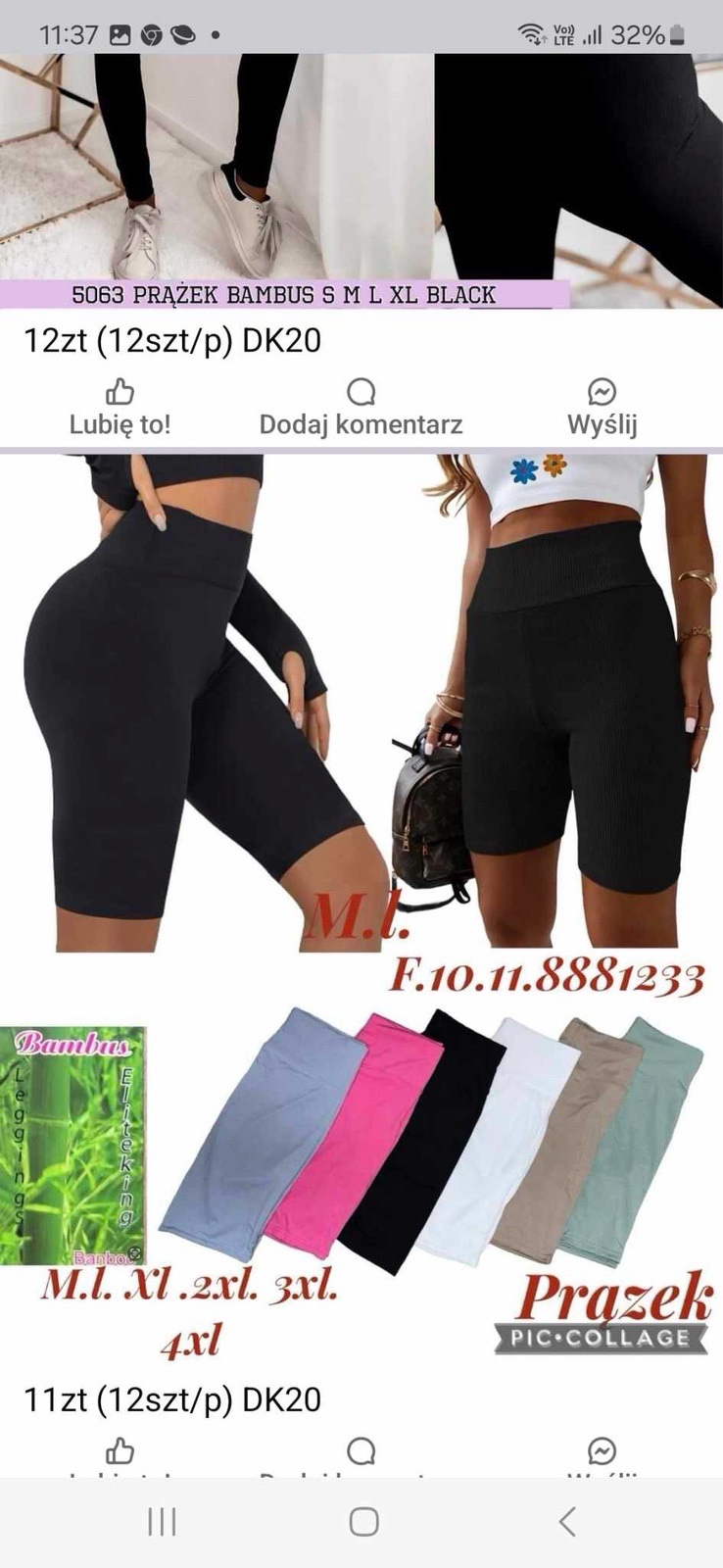 Spodenki Legginsy Damska