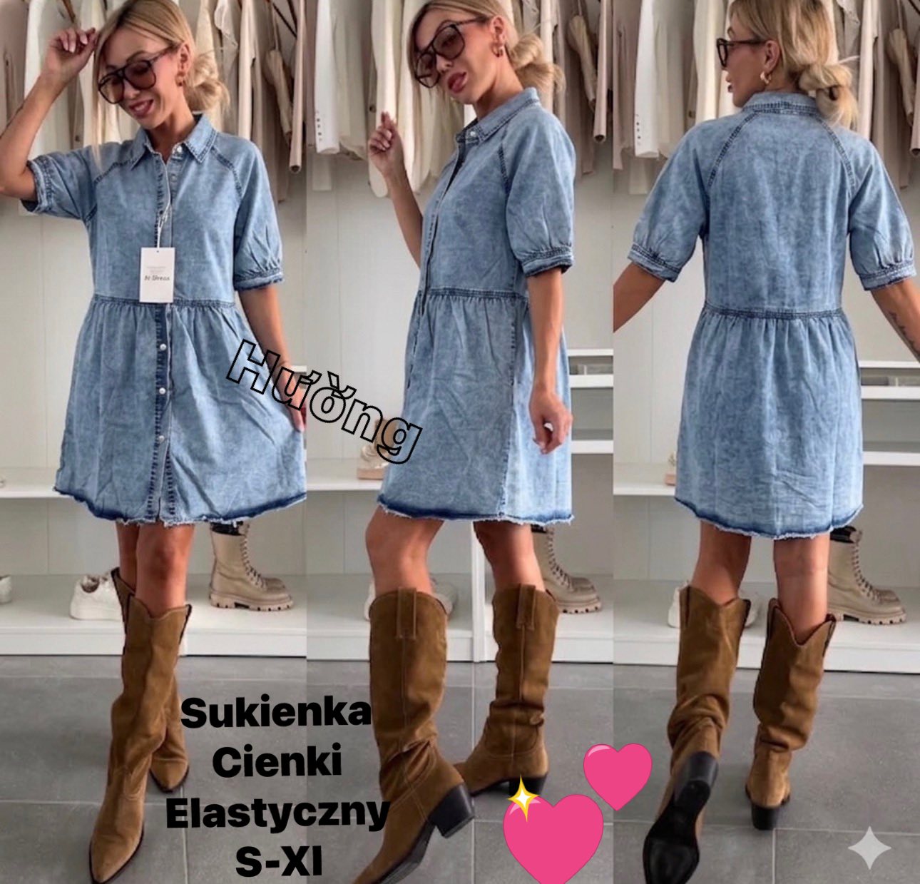 Sukienka Jeansy Damska
