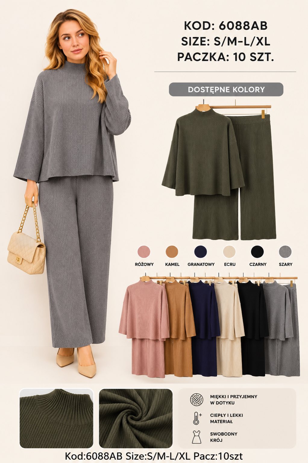 Komplet Sweter Damska