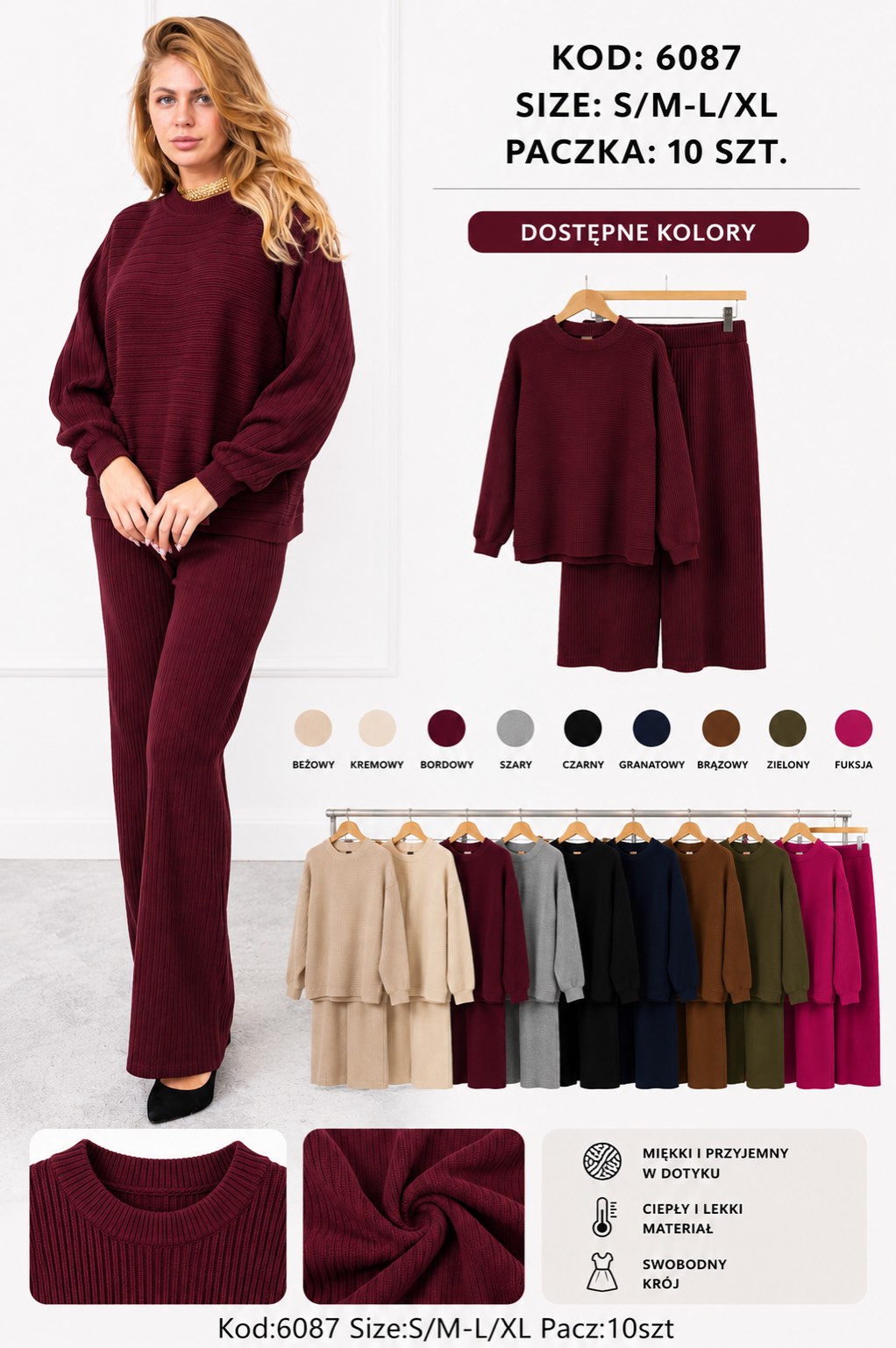 Komplet Sweter Damska