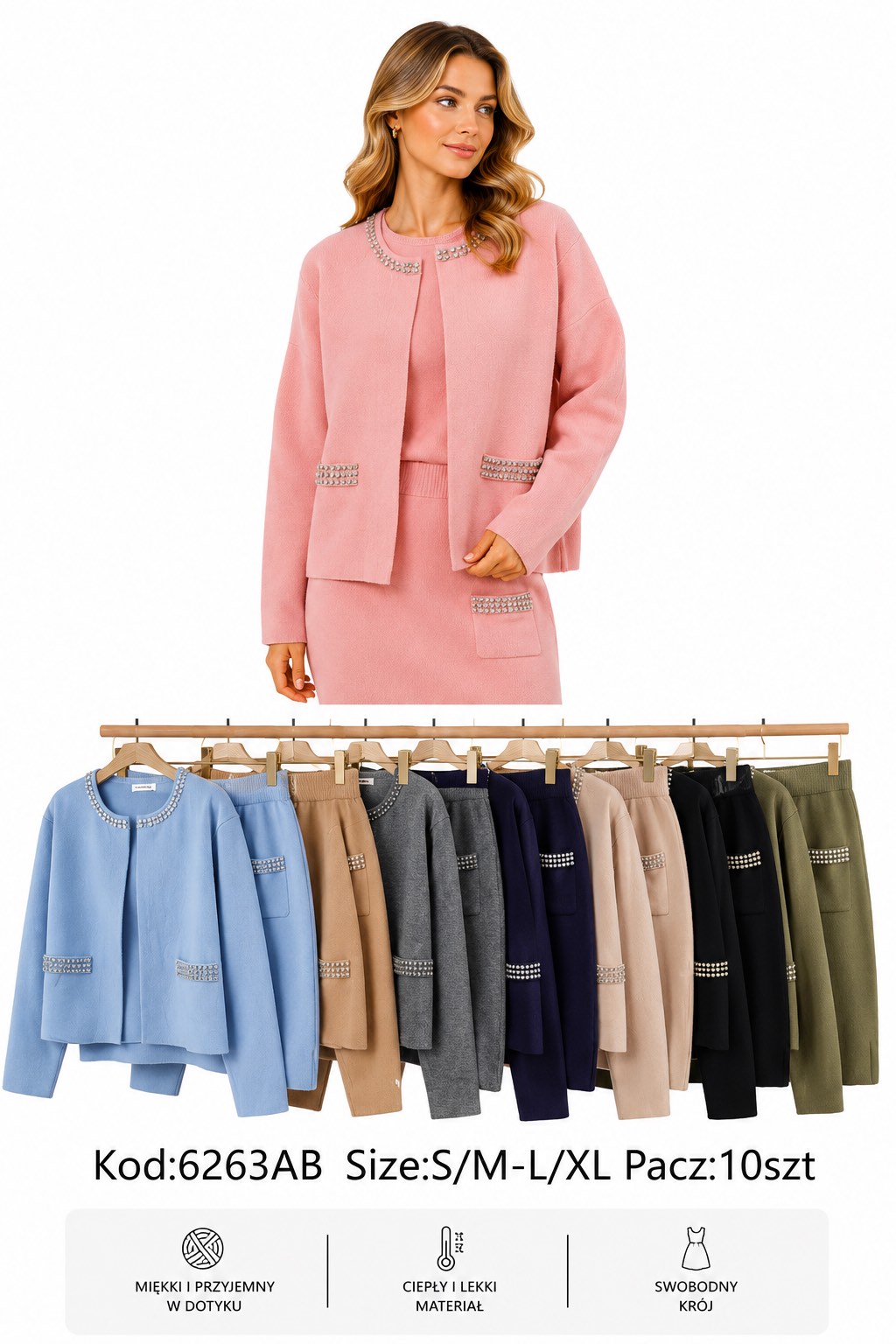 Komplet Sweter Damska