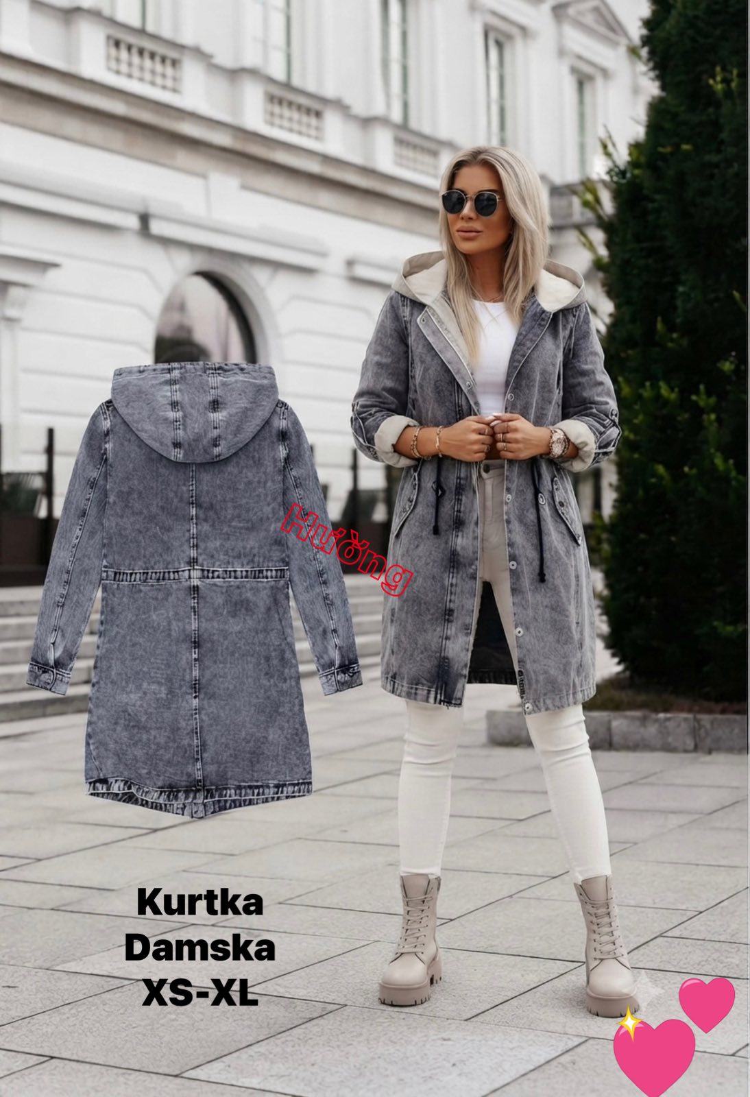 Kurtka Jeansowa Damska