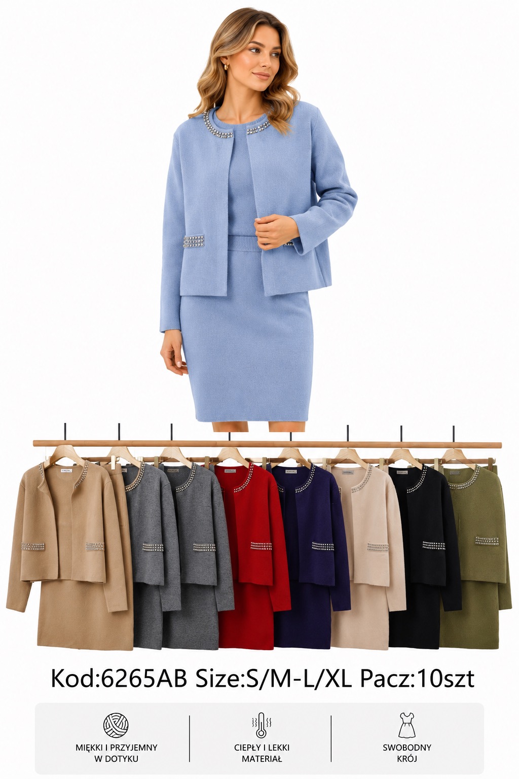 Komplet Sweter Damska