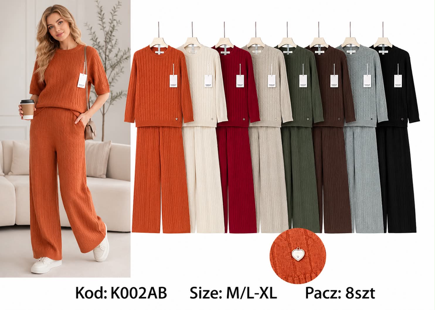 Komplet Sweter Damska