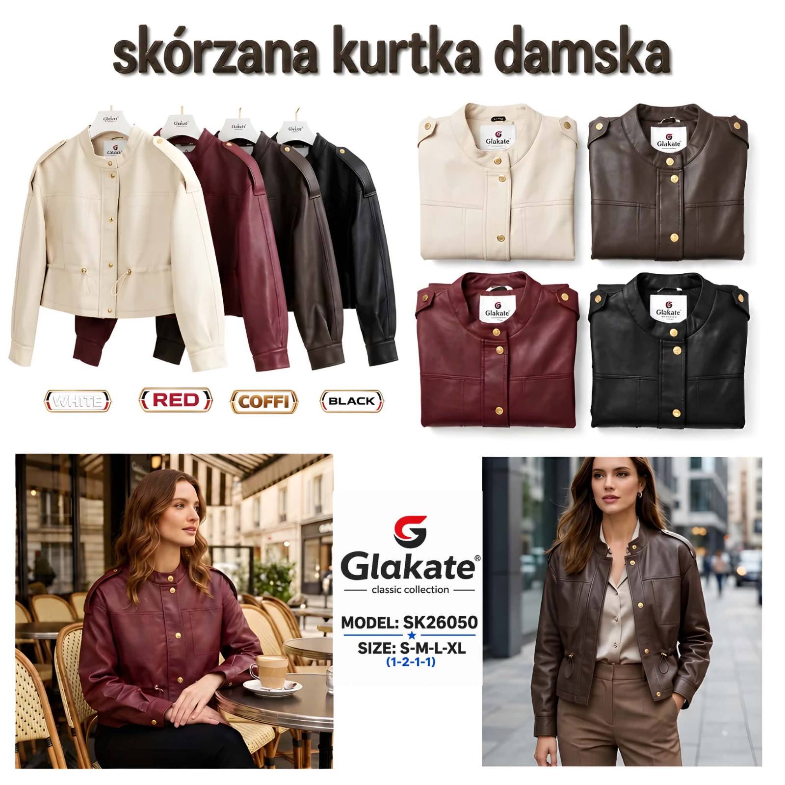 Kurtka Skórzana Damska