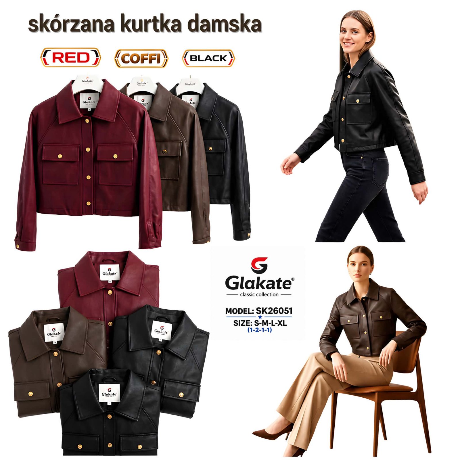 Kurtka Skórzana Damska