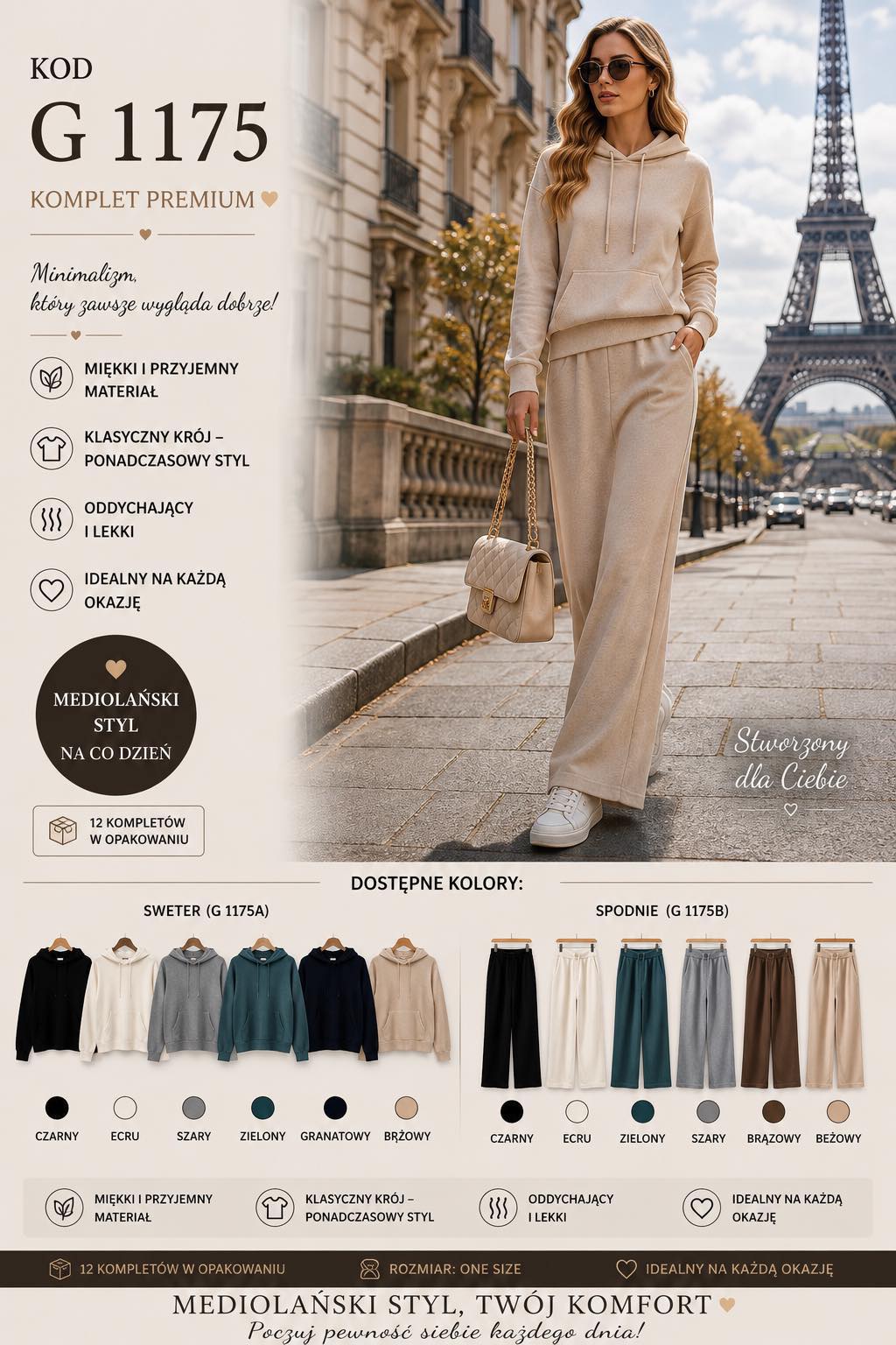 Komplet Sweter Damska