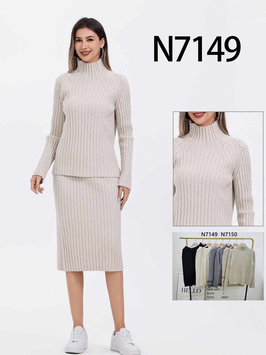 Komplet Sweter Damska