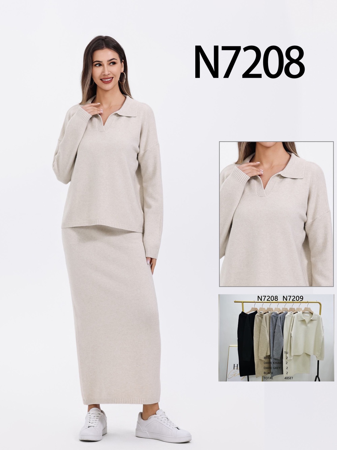 Komplet Sweter Damska