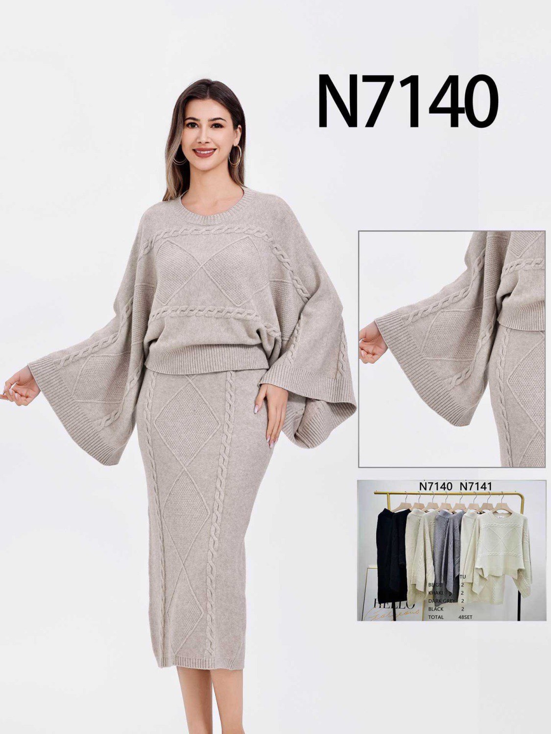 Komplet Sweter Damska