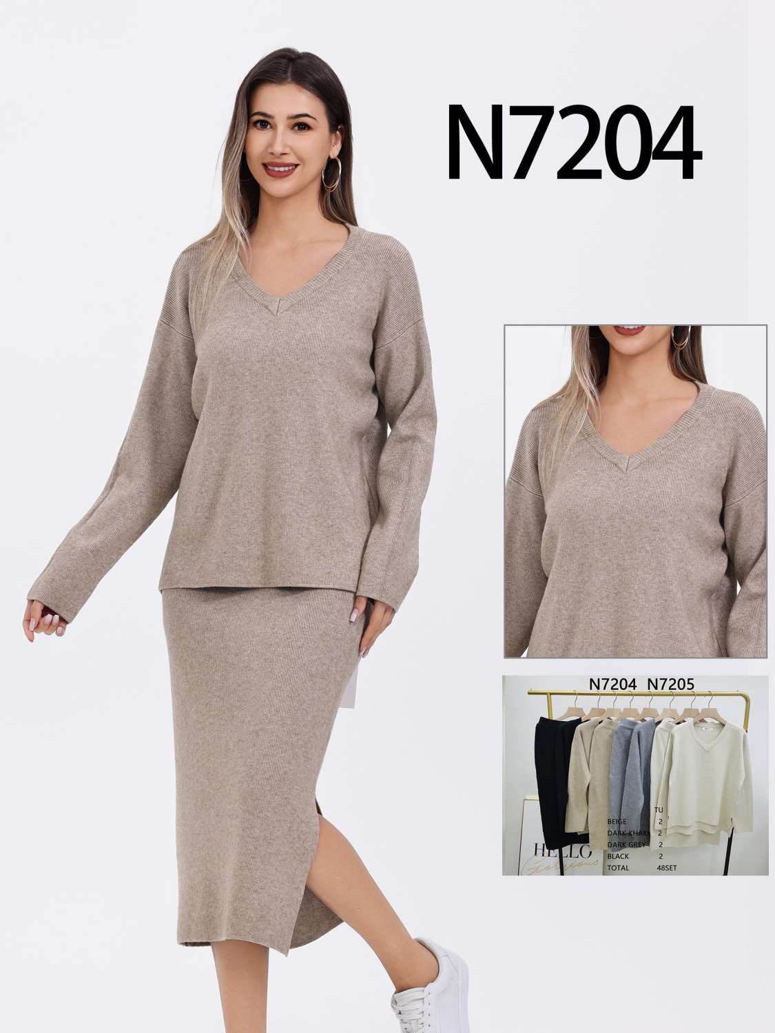 Komplet Sweter Damska