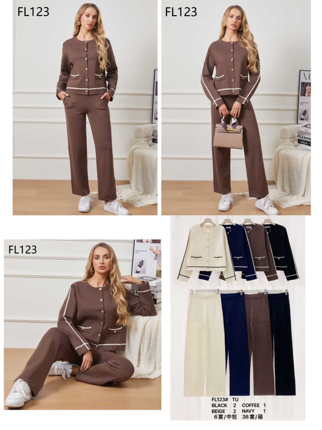 Komplet Sweter Damska