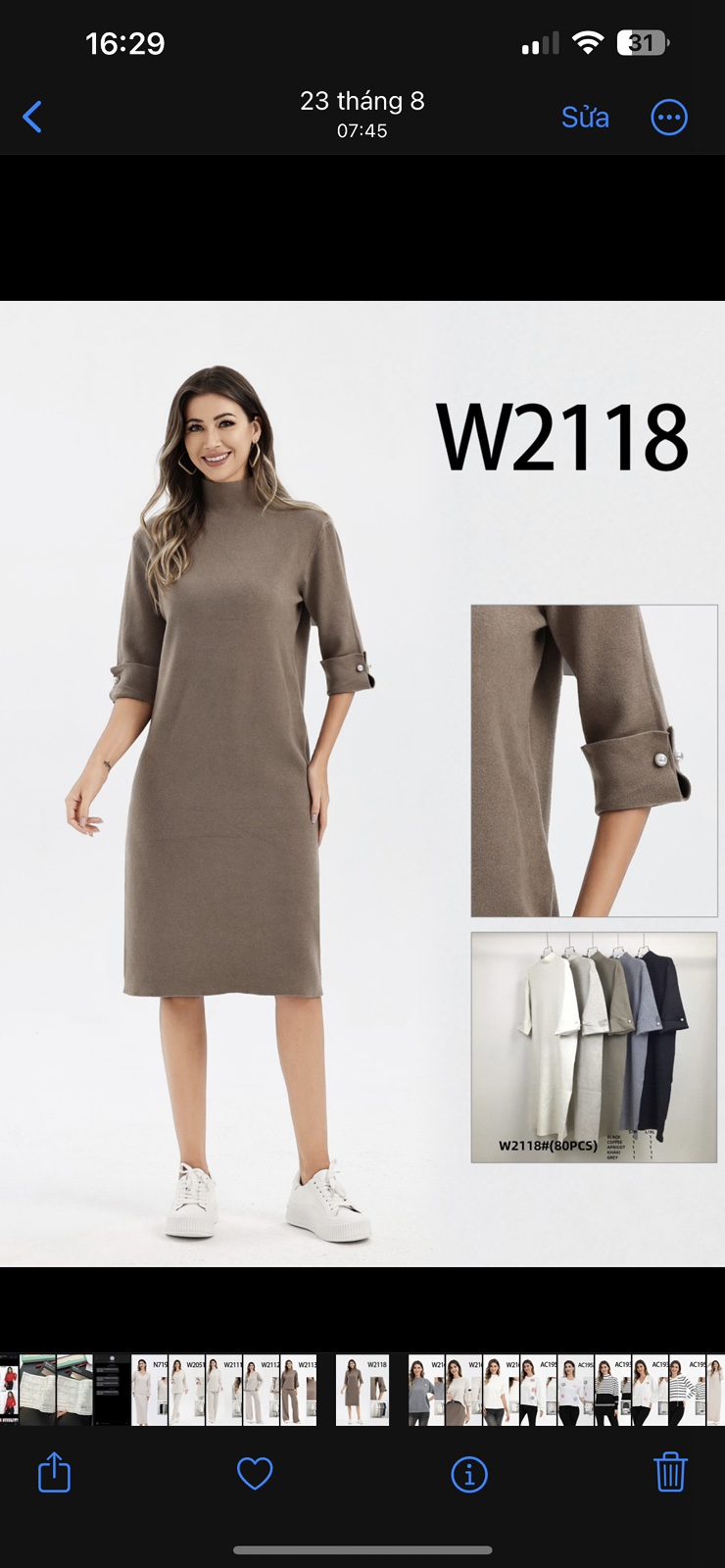 Sukienka Sweter Damska