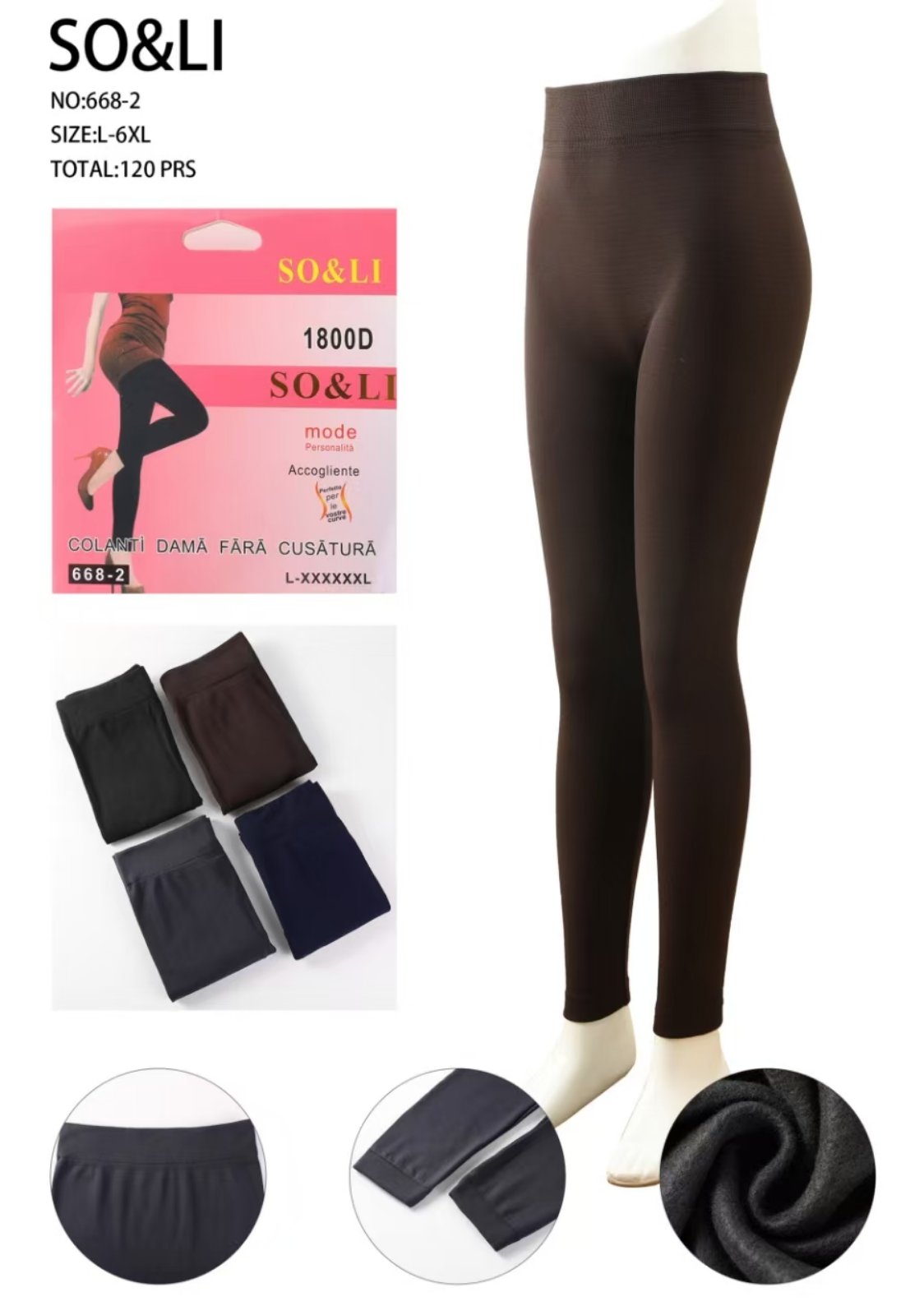 Legginsy Ocieplane Damska