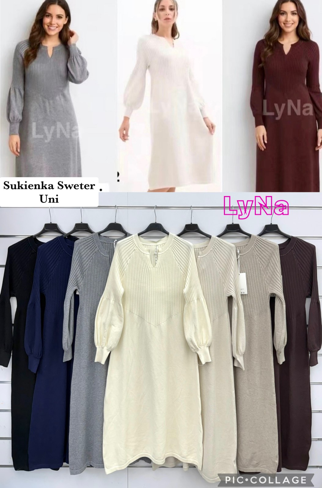 Sukienka Sweter Damska