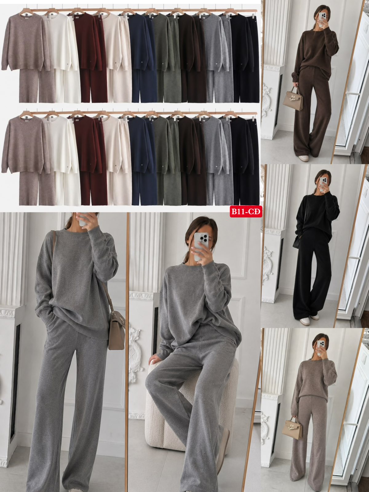 Komplet Sweter Damska