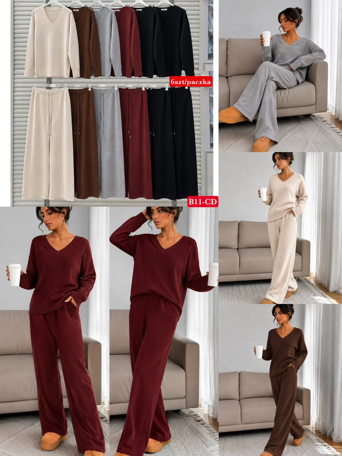 Komplet Sweter Damska