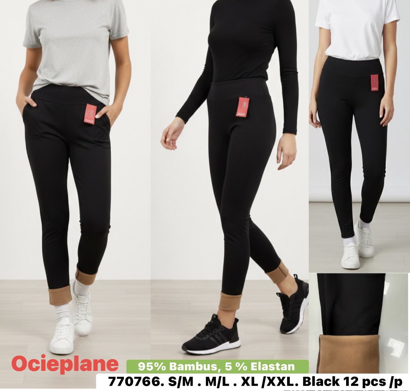Legginsy Ocieplane Damska