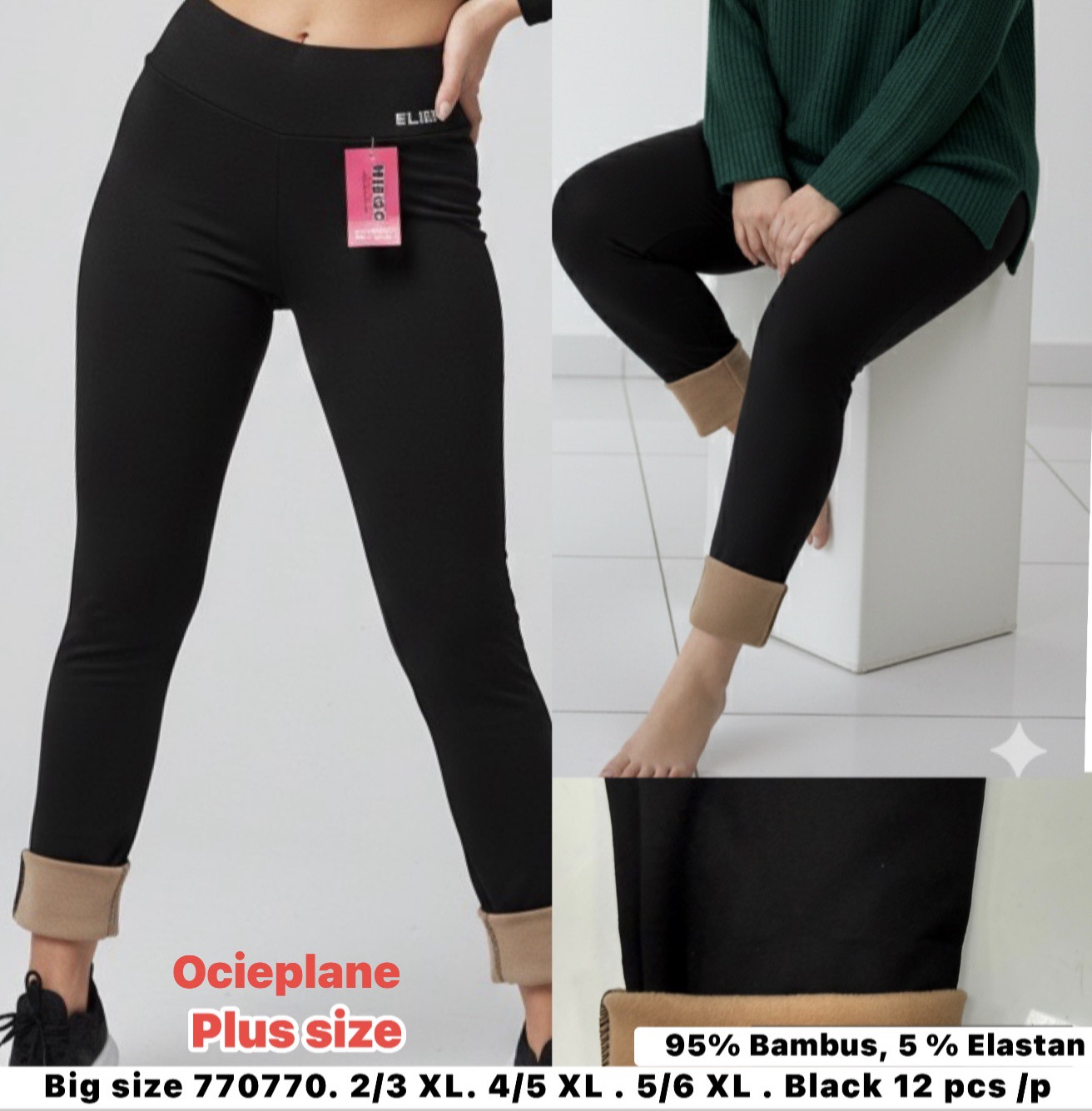 Legginsy Ocieplane Damska