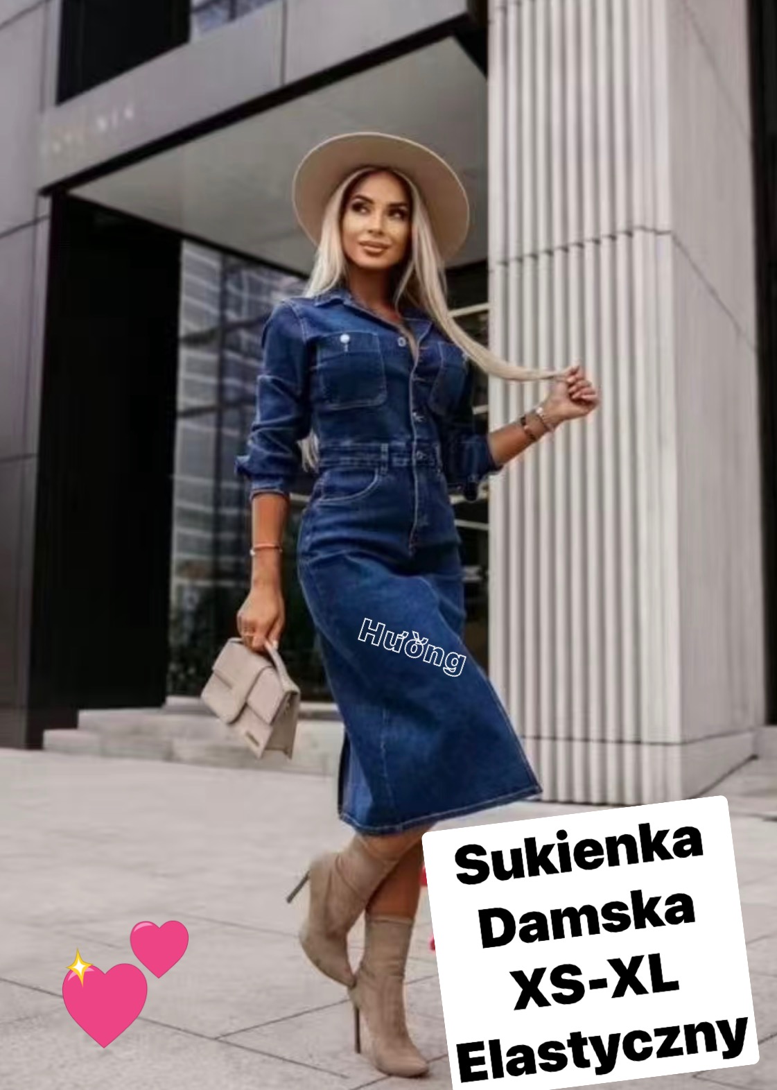 Sukienka Jeansy Damska