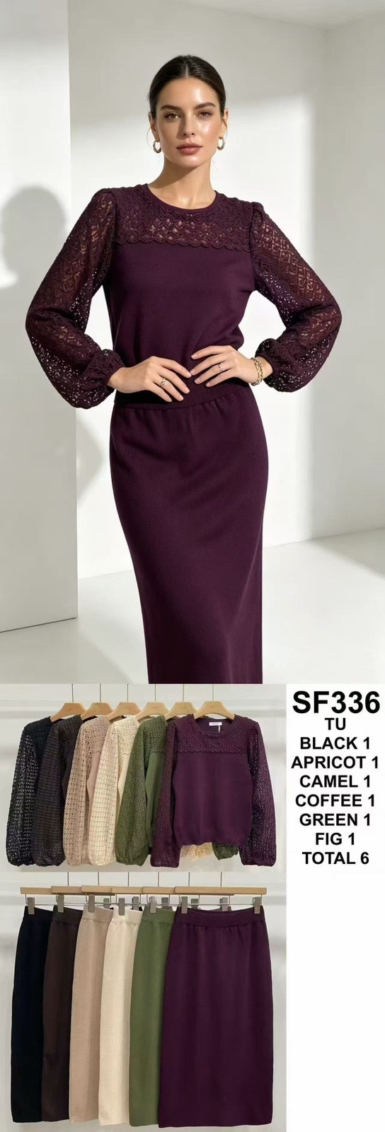 Komplet Sweter Damska