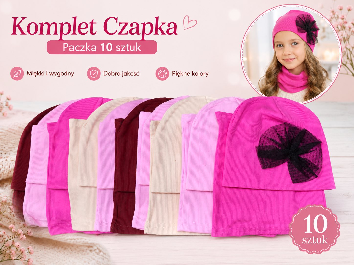 Komplet Czapka Dzieci