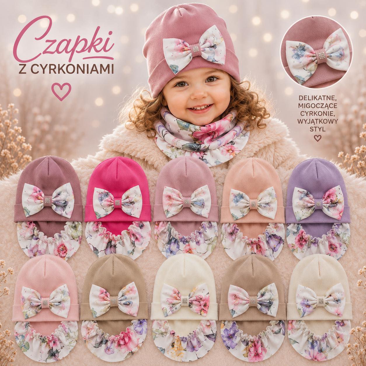 Komplet Czapka Dzieci