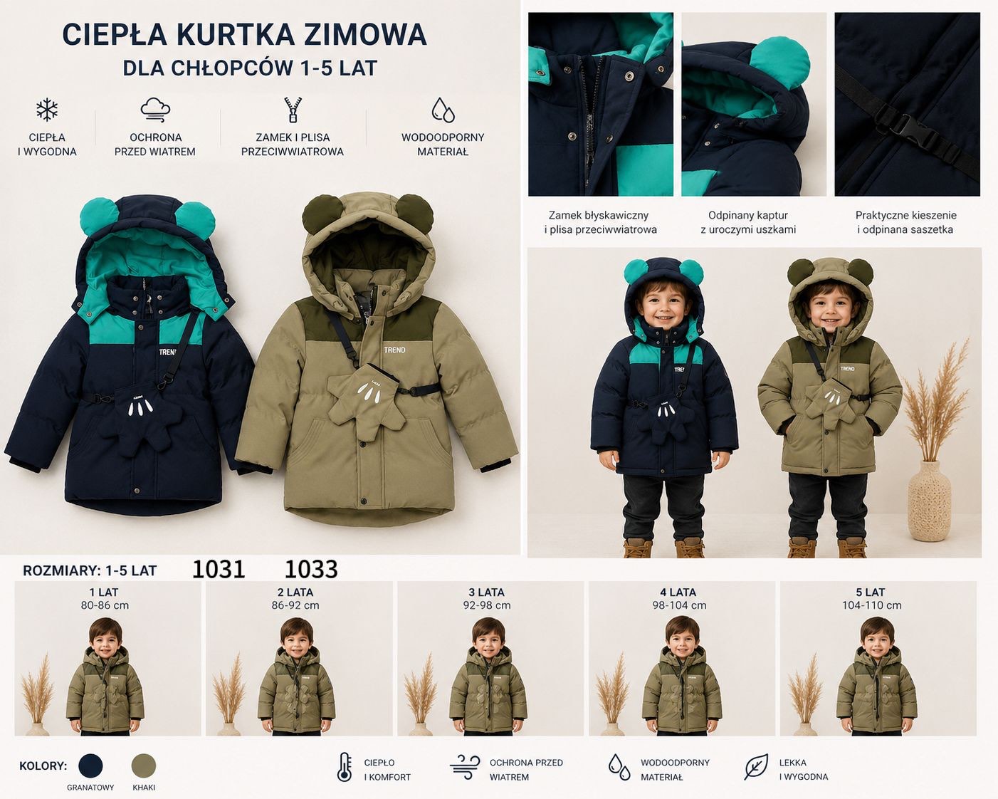 Kurtka Zimowe Chłopięca