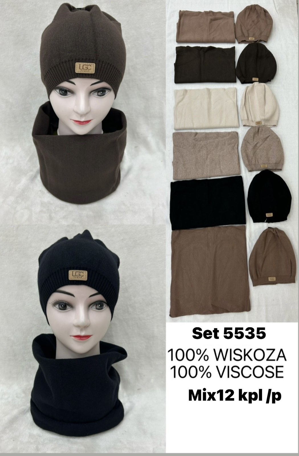 Komplet Czapka Damska