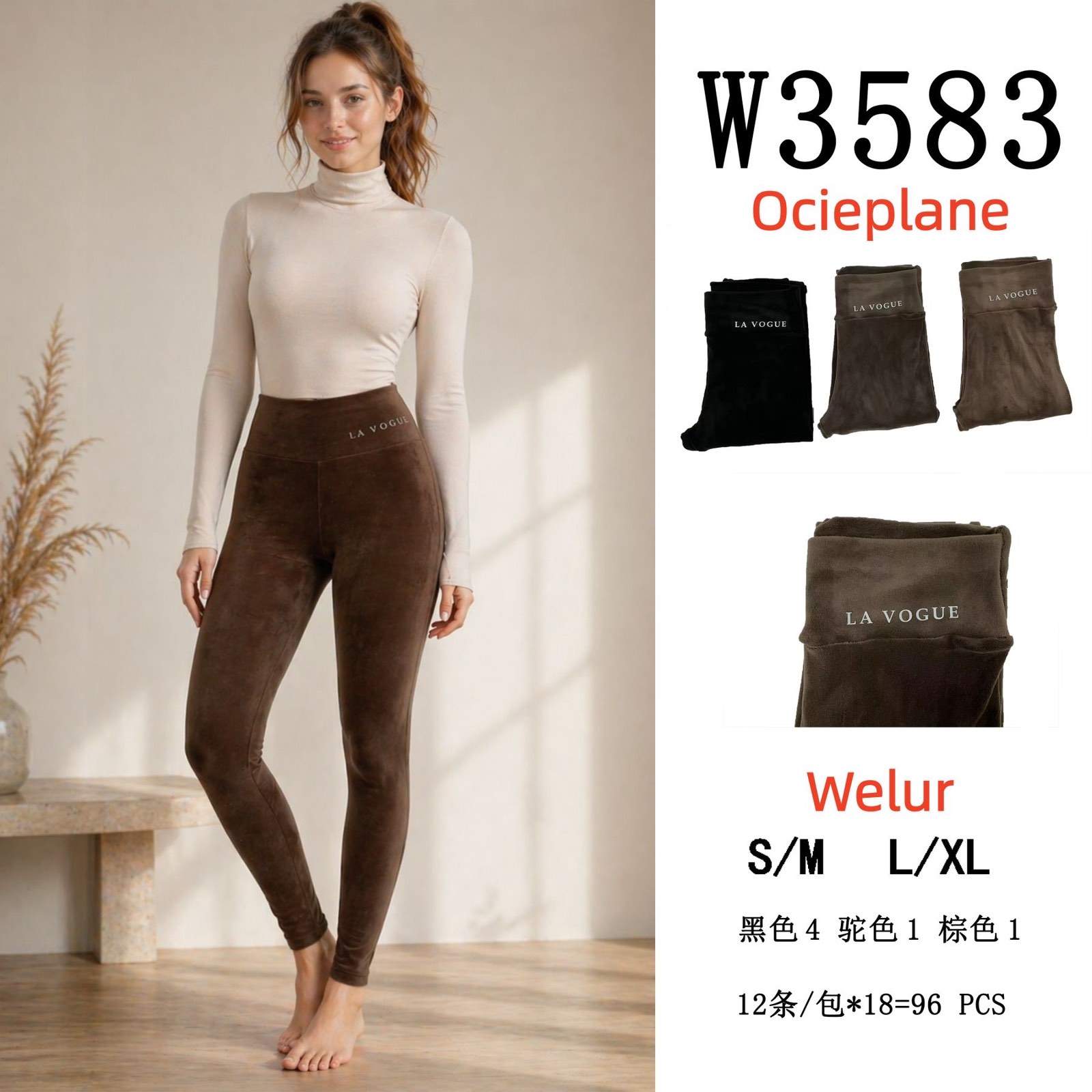 Legginsy Ocieplane Damska
