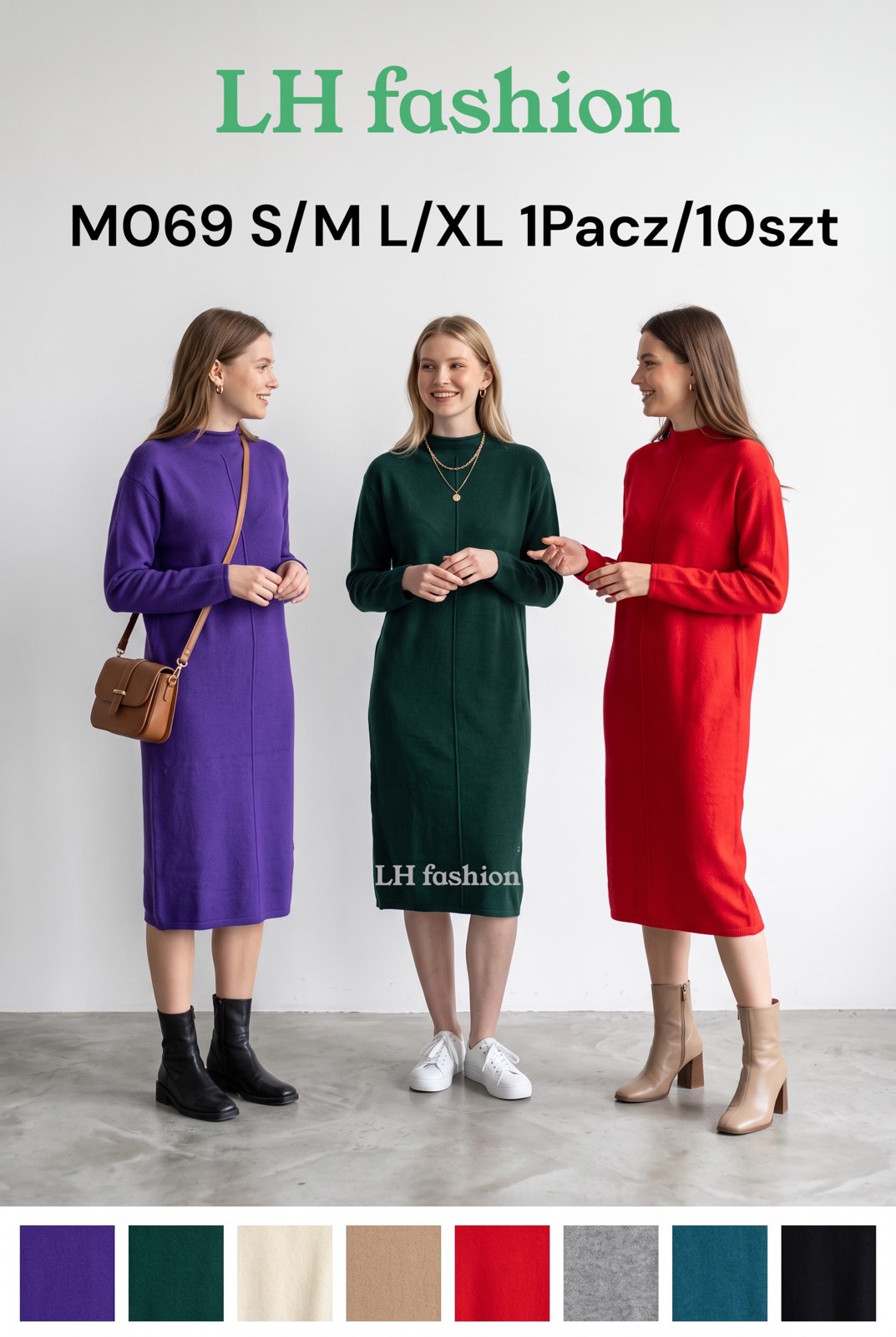 Sukienka Sweter Damska