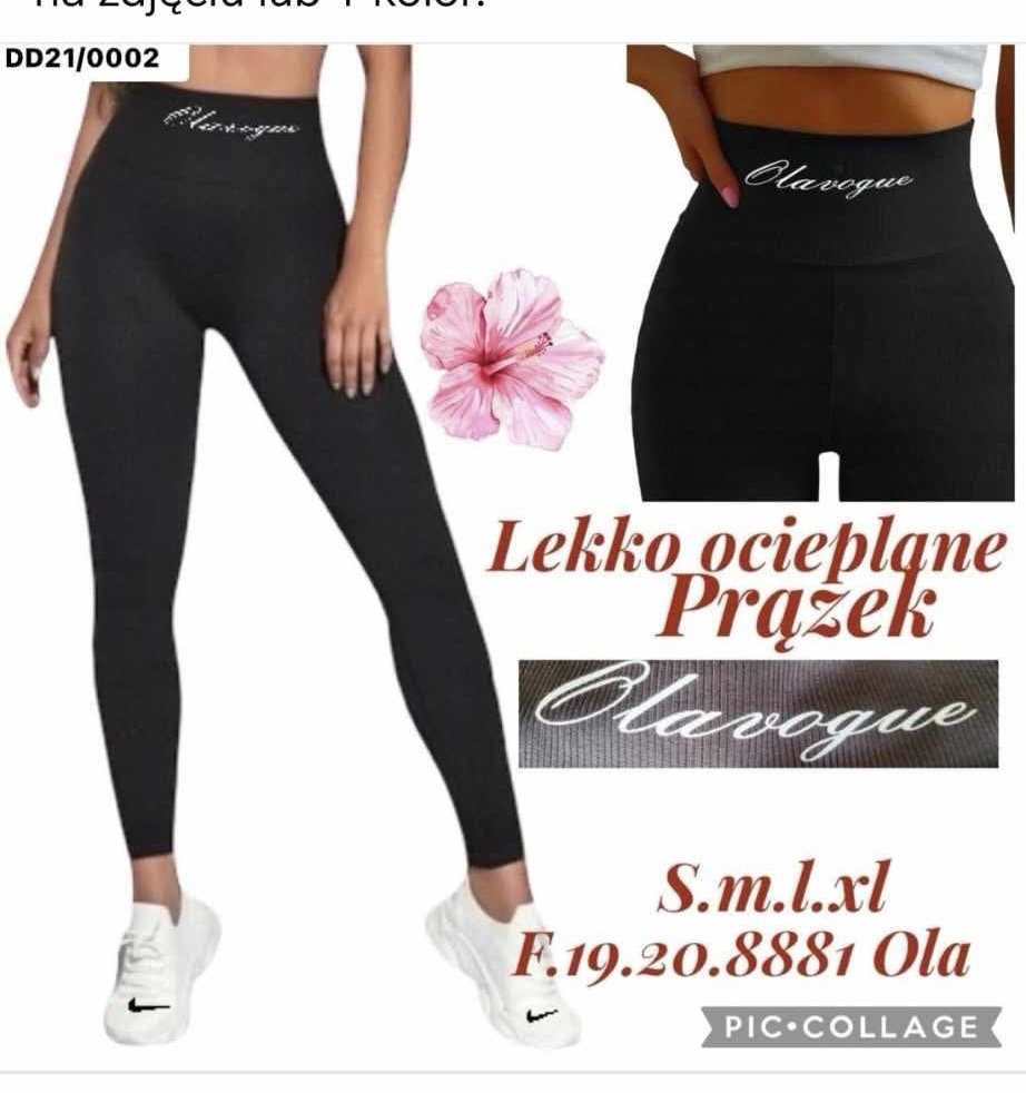 Legginsy Ocieplane Damska