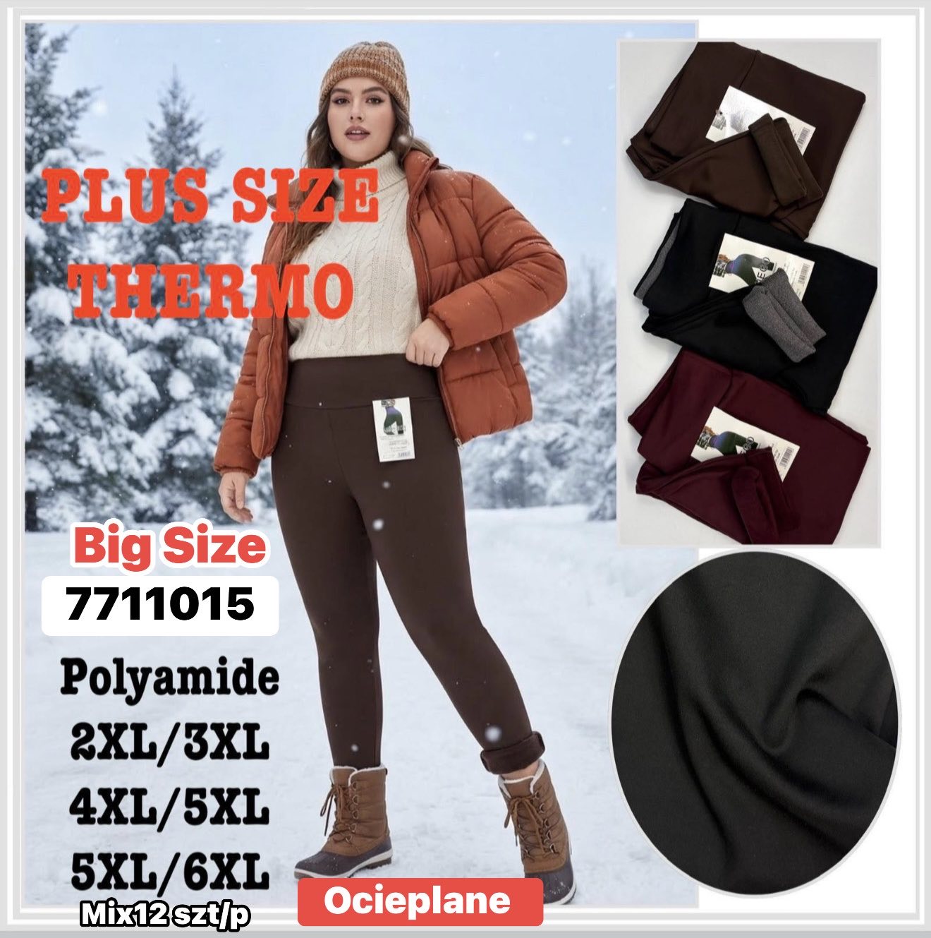 Legginsy Ocieplane Damska
