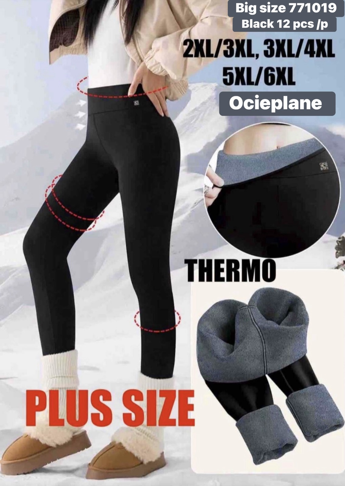 Legginsy Ocieplane Damska