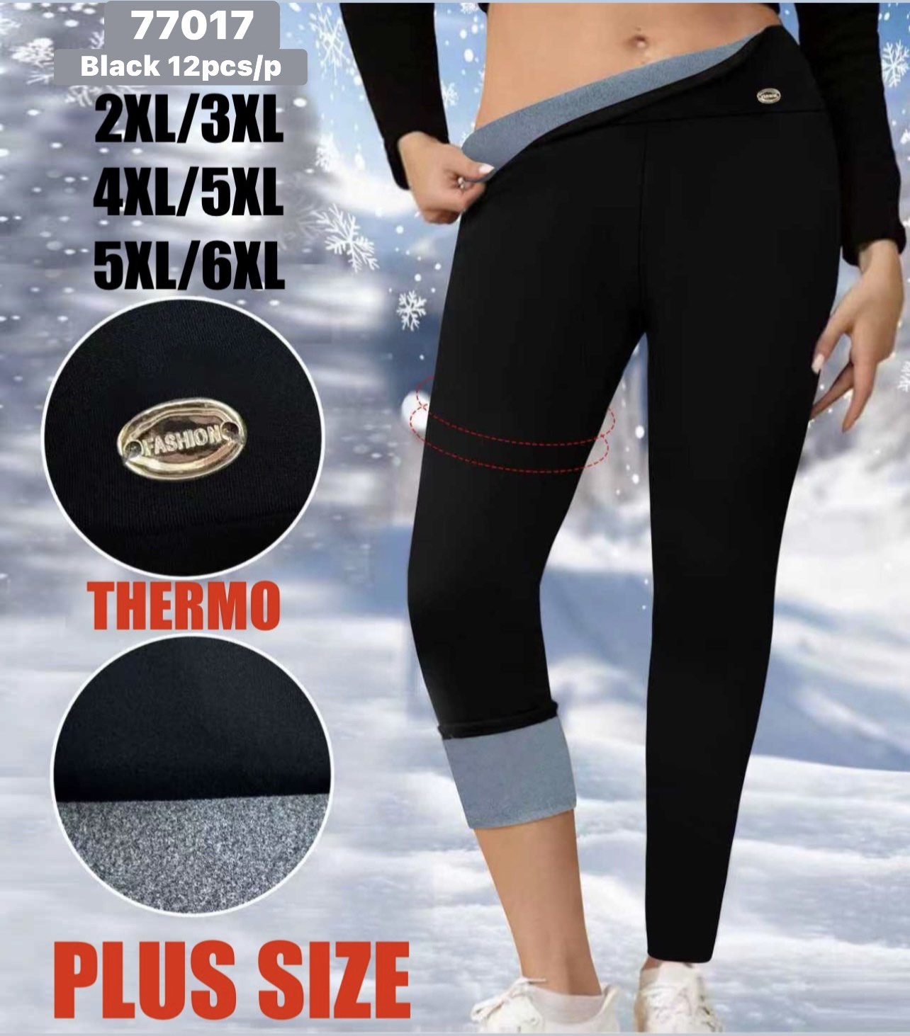 Legginsy Ocieplane Damska