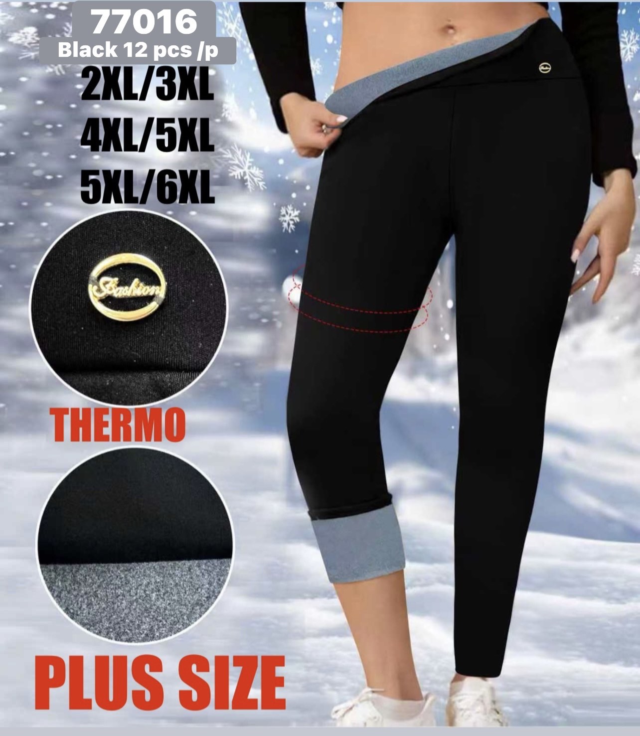 Legginsy Ocieplane Damska