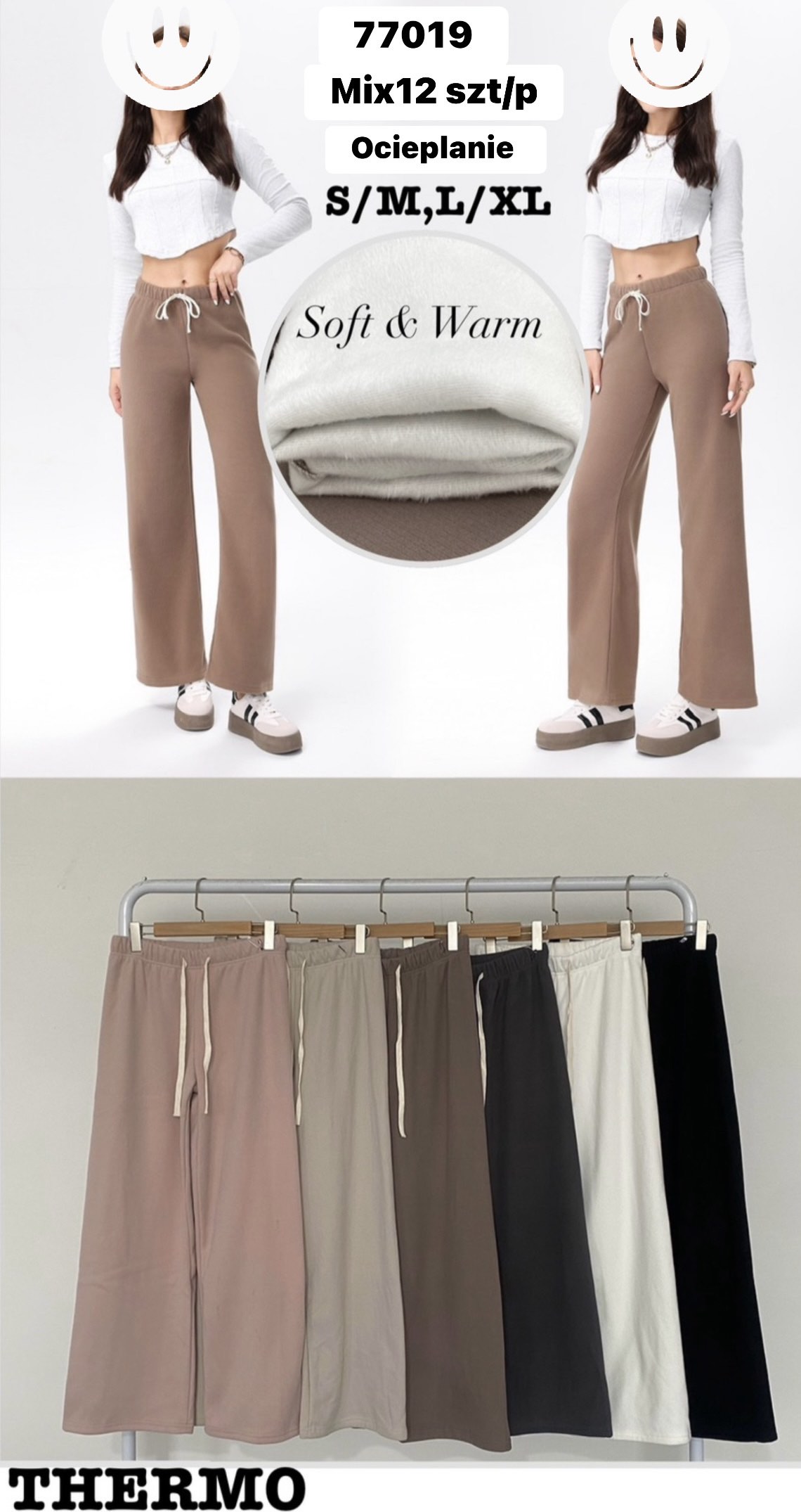 Legginsy Ocieplane Damska