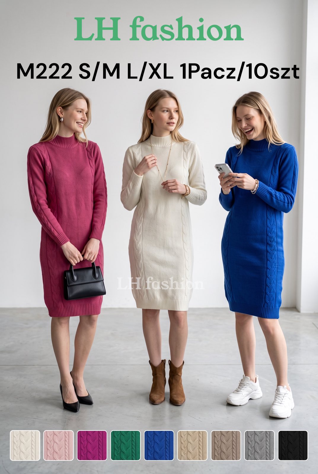 Sukienka Sweter Damska