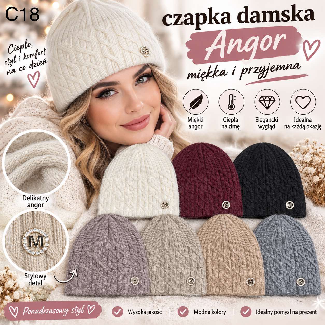 Czapka Damska