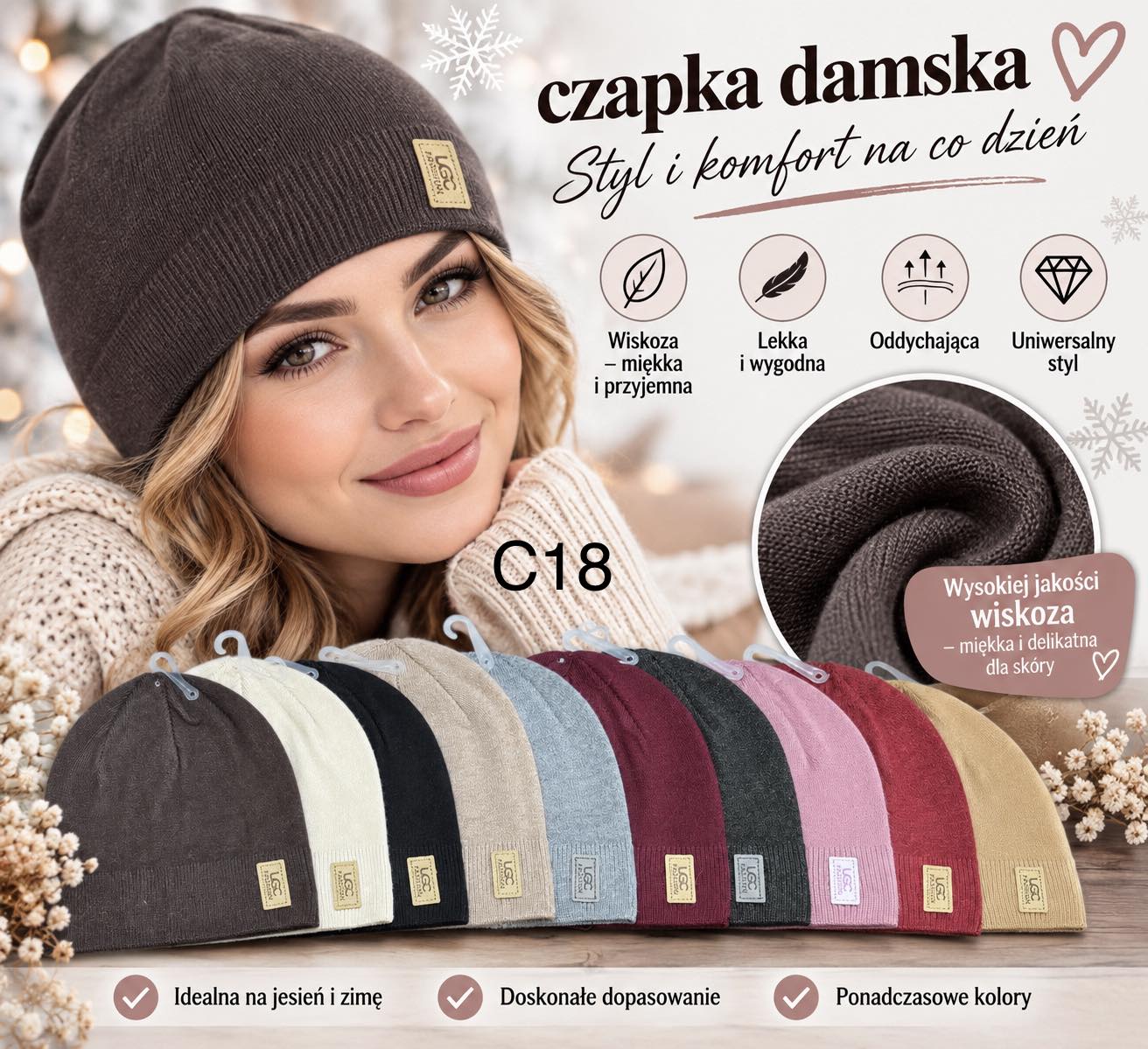 Czapka Damska