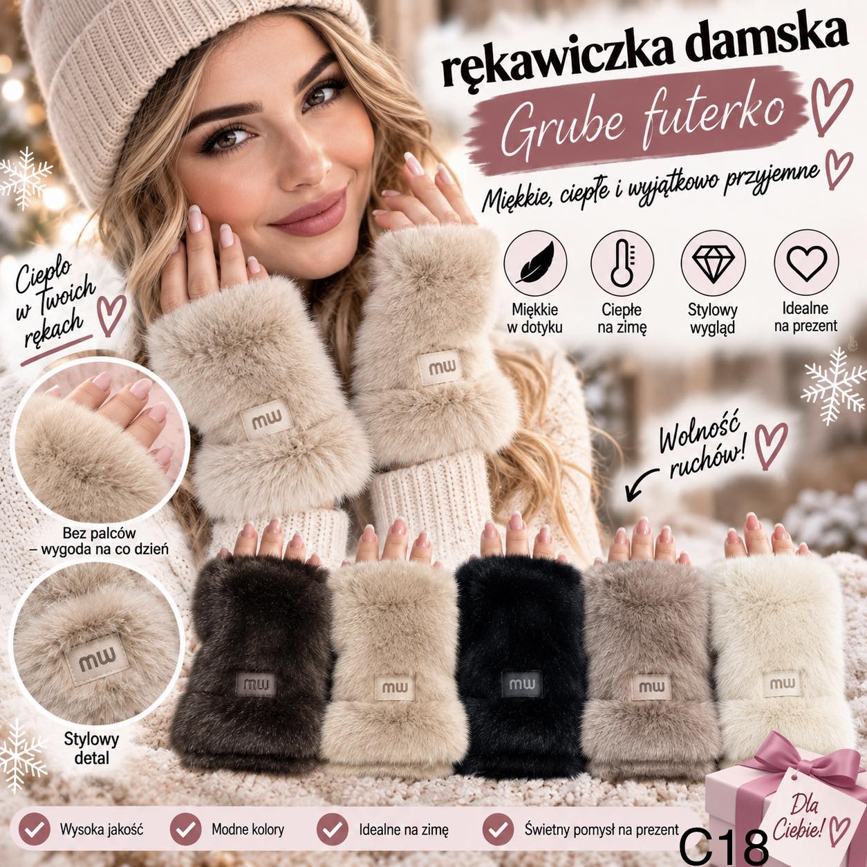 Rękawiczka Damska