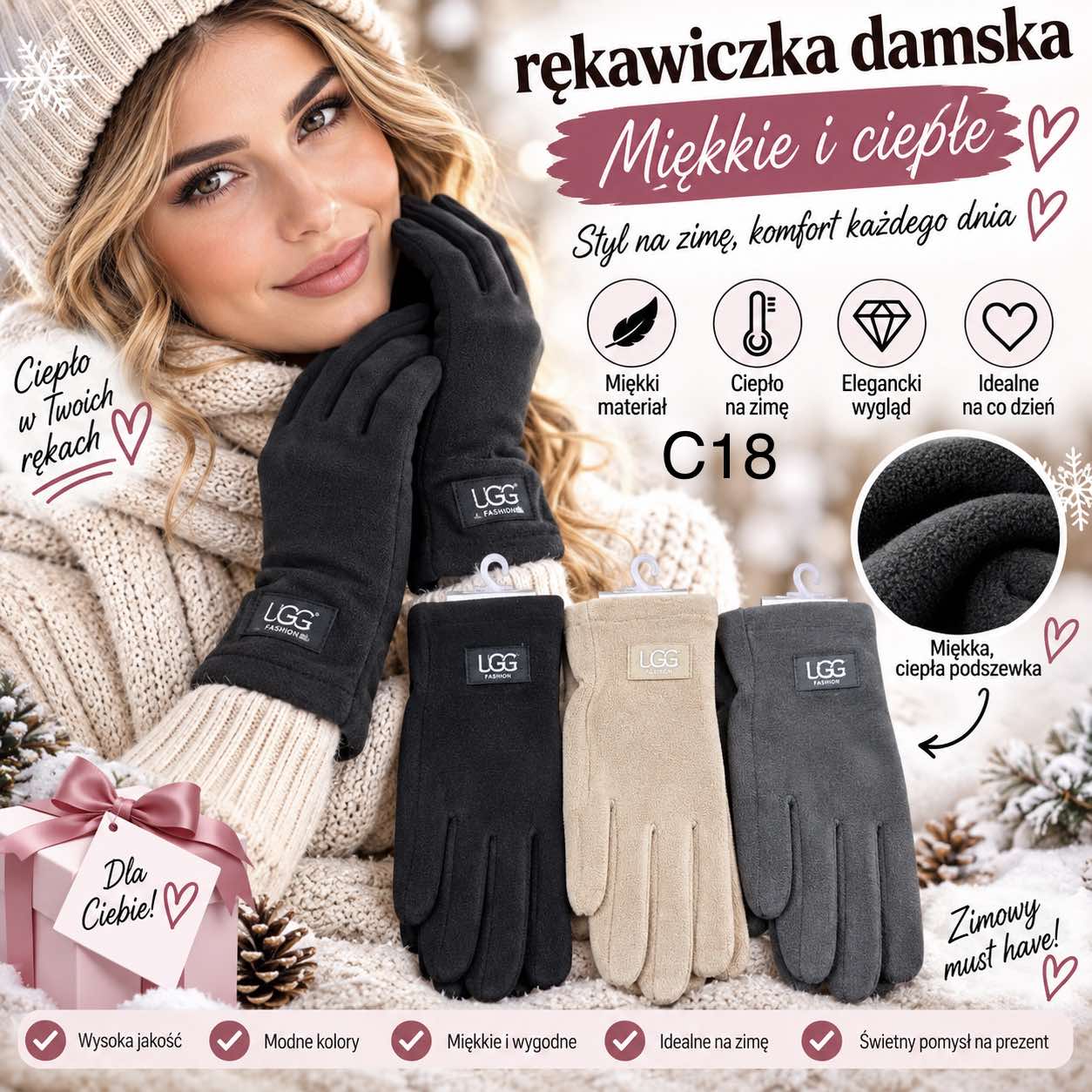 Rękawiczka Damska