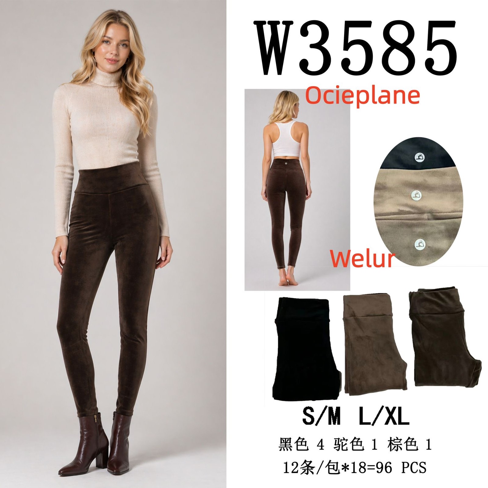 Legginsy Ocieplane Damska