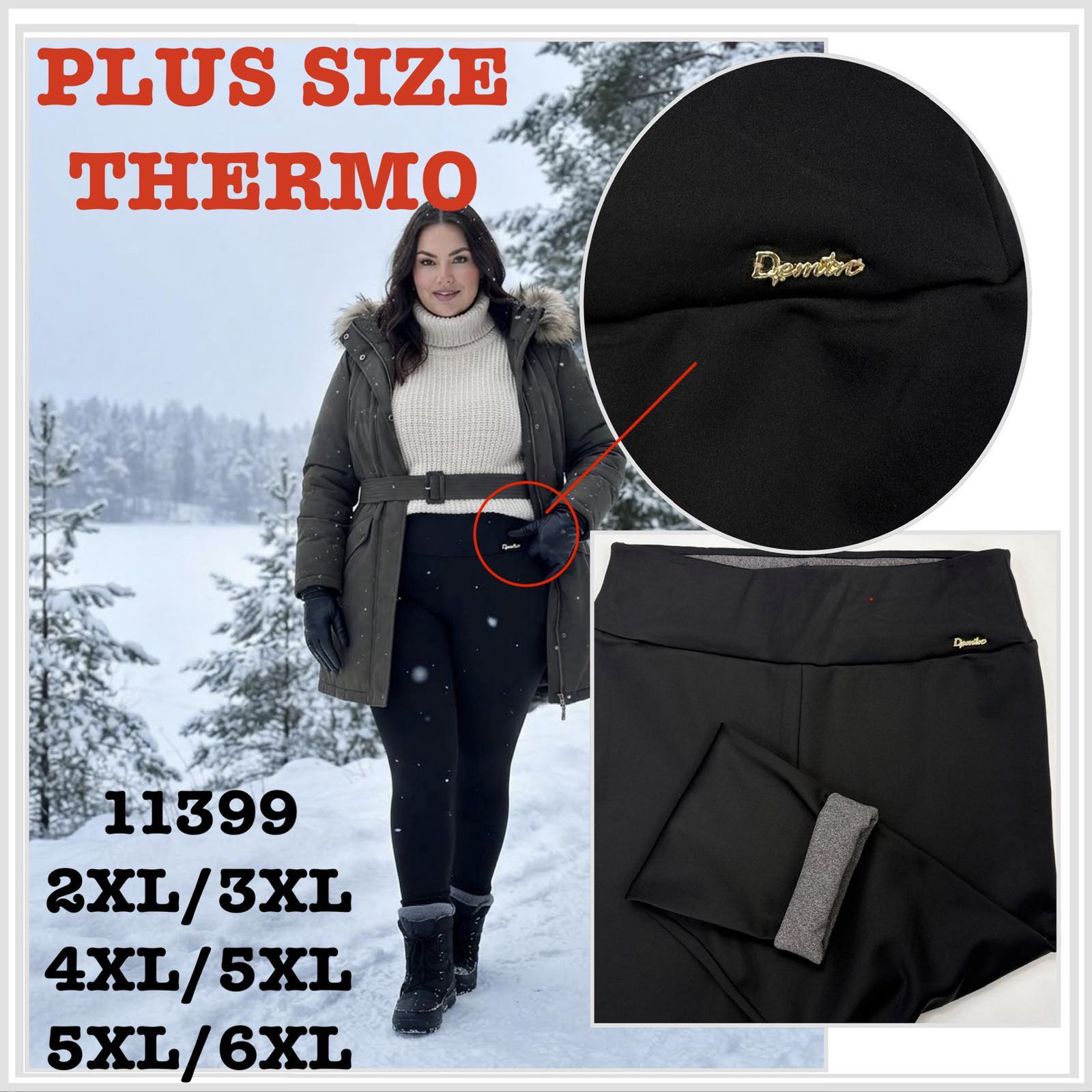 Legginsy Ocieplane Damska
